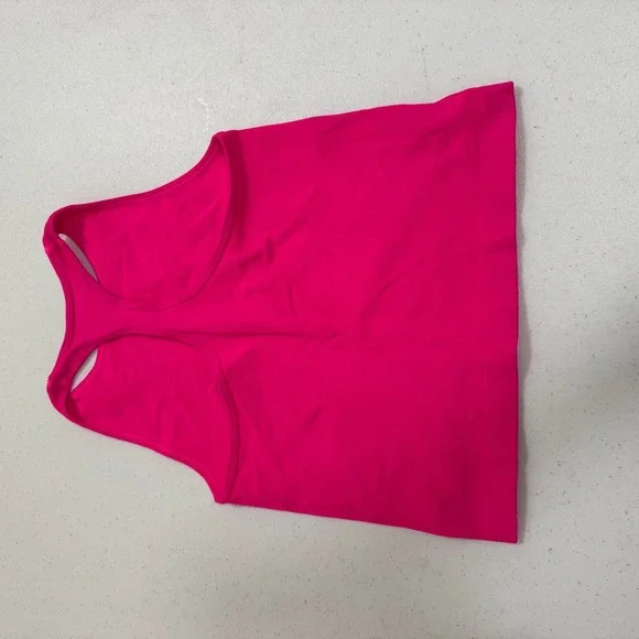 Intimately Free People Happiness Runs Pink Ribbed High Neck Tank Top M/L OB66170 - Picture 2 of 6